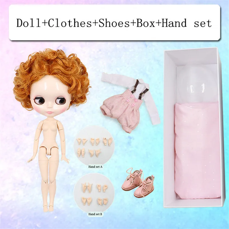Ледяной DBS Blyth кукольные Комбинации каштановые волосы куклы шарнирное тело