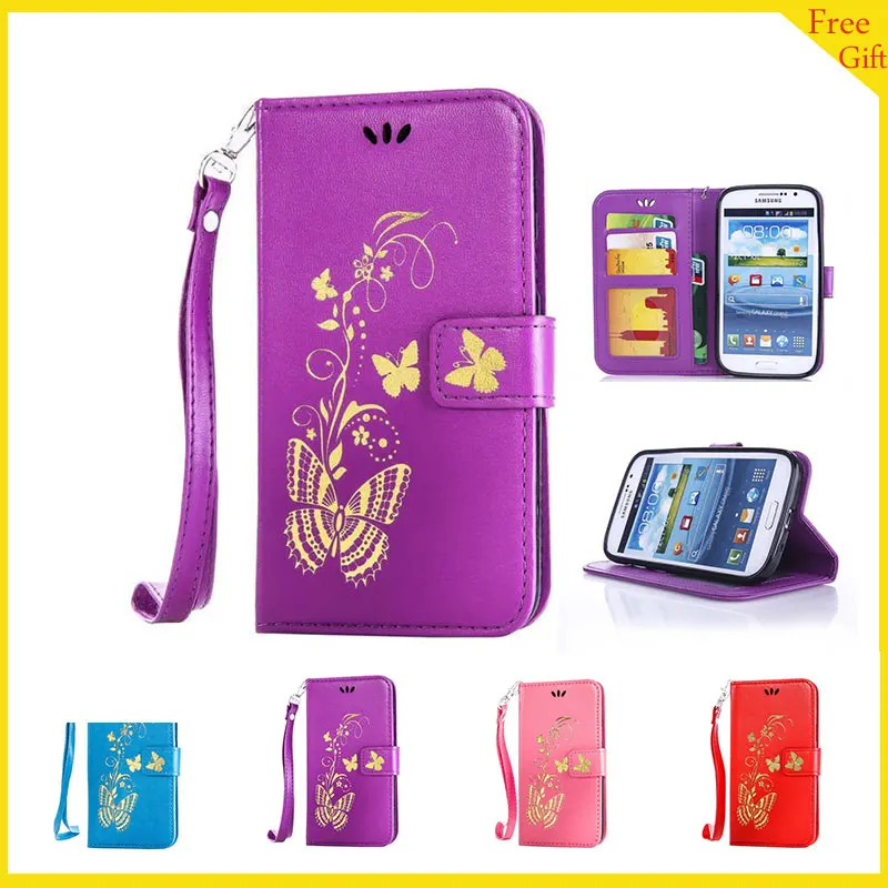 Flip Case For Samsung Galaxy Grand Duos i9082 i9060 i9060i Leather Cover GT-i9082 GT-i9060 GT-i9060i GT-i9128 | Мобильные телефоны