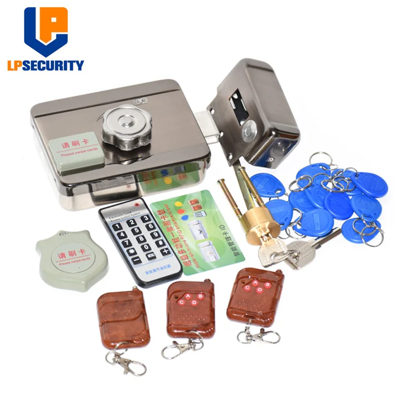 kit3 Электронный RFID дверной замок для ворот/умный электрический ударный замок магнитный индукционный дверной вход система контроля доступа y 15 метки Пульты ДУ - Цвет: kit3