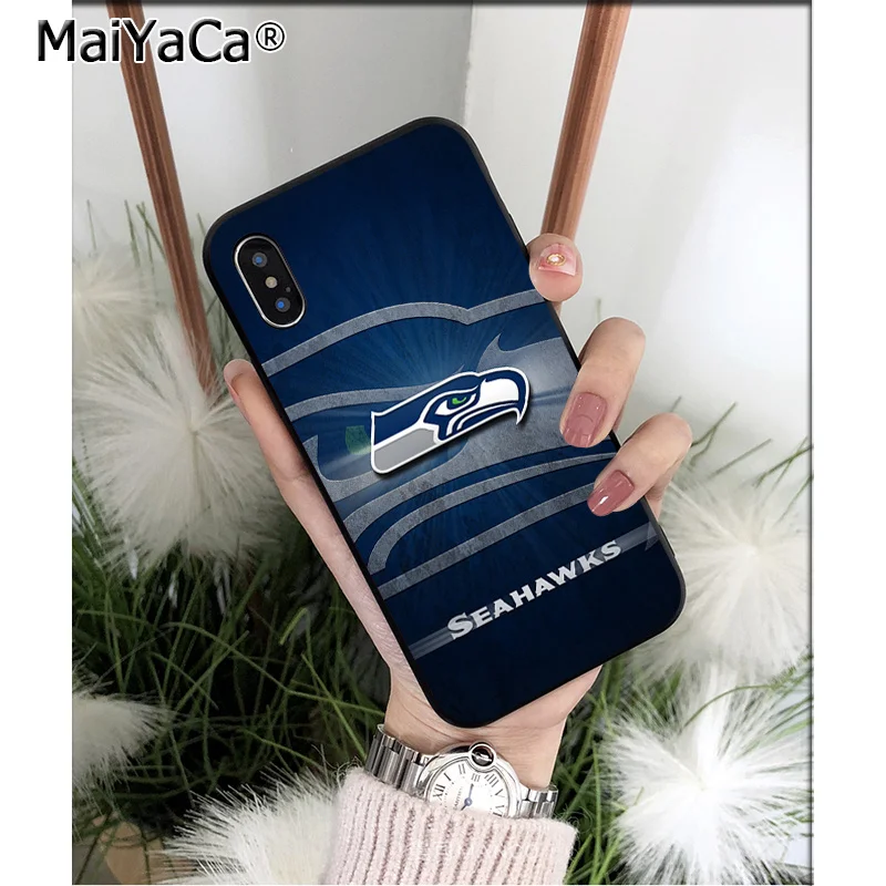 A7 Мягкий силиконовый чехол для телефона MaiYaCa Seahawks Из ТПУ для Apple iPhone 8 7 6 6S Plus X XS MAX 5 5S SE XR - Color: A7