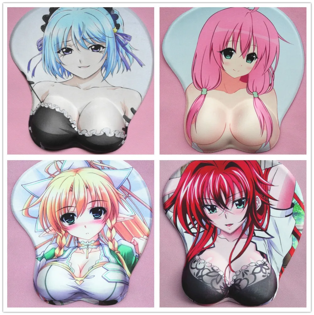 Японский аниме 3d коврик для мыши браслеты мультфильм креативные сексуальные