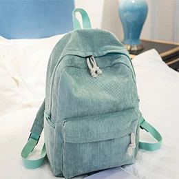 green backpack Бархатный рюкзак, женская сумка, простой уличный тренд, Большой Вместительный Повседневный женский рюкзак, школьный большой вместительный ранец, а11280 - Цвет: green backpack