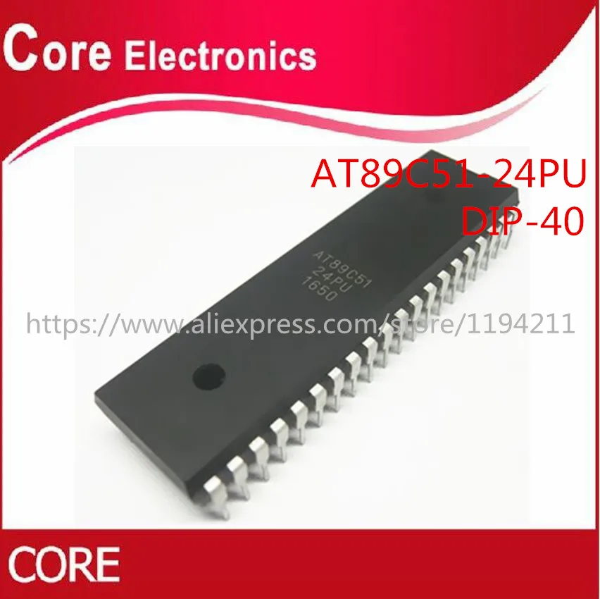 10 шт. новинка модель AT89C51 89C51 AT89C51-24PI DIP40 | Электронные компоненты и принадлежности