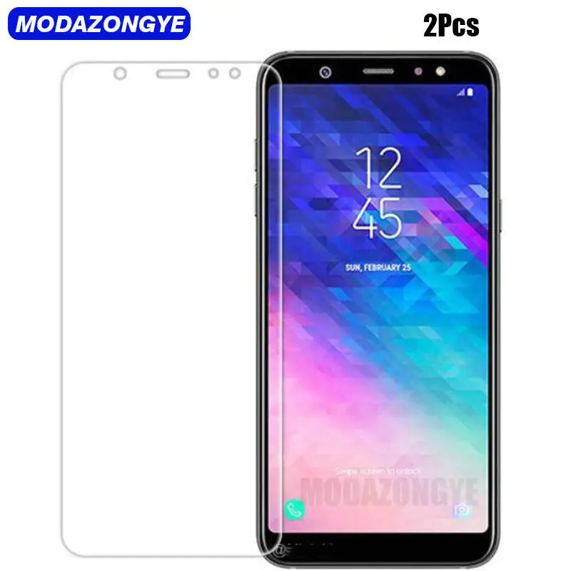 2 шт. закаленное стекло для Samsung A6 Plus 2018 Galaxy + Duos защита экрана стеклянная пленка DS