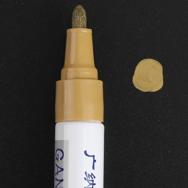 gold 12 цветов, водонепроницаемая ручка, автомобильная краска, маркер, граффити, масляная краска, ing Mark, ручка, фотоальбом, сделай сам, фотоальбом, скрапбук - Цвет: gold