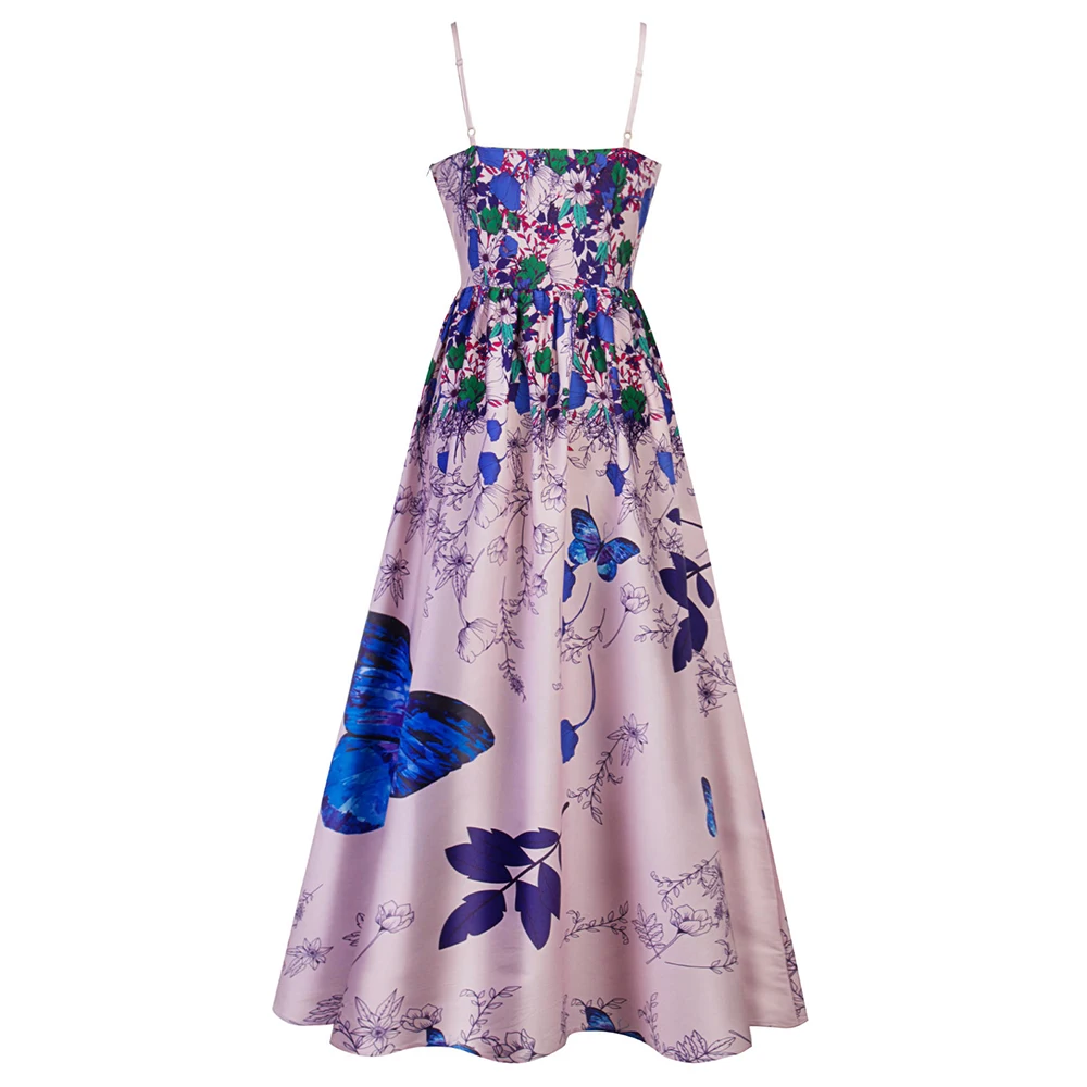 2018 женская мода элегантные платья для вечеринок с цветочным бантом принт макси