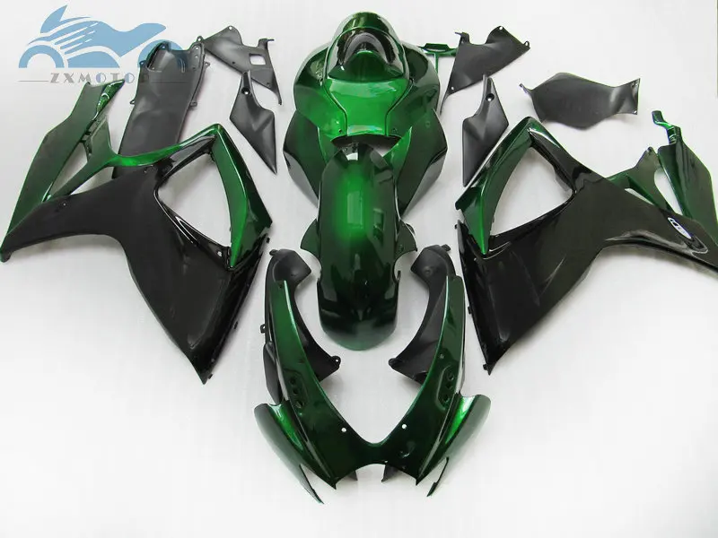 Набор для Suzuki GSXR 600 06 07 K6 750 набор гоночных обтекателей 2006 2007 зеленый черный|Полные
