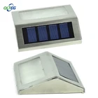 Уличная Светодиодная лампа на солнечной батарее, водонепроницаемый светильник для садовых дорожек, лестниц, светодиодный сберегающий светодиодный настенный светильник на солнечной батарее, теплый белый, холодный белый