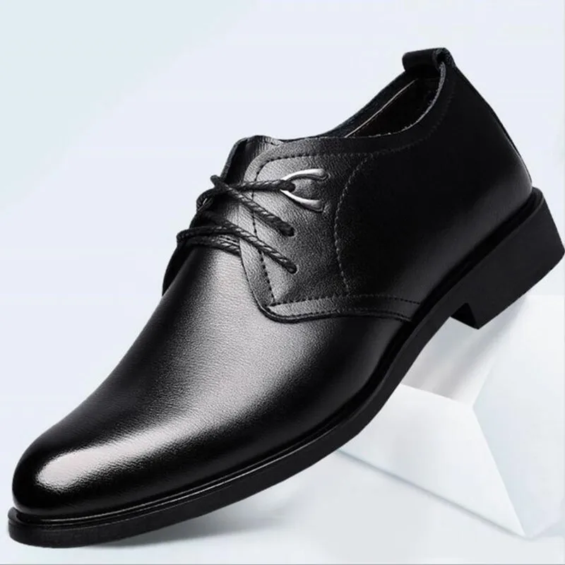 Luxury Genuine Leather Men Shoes Lace Up Platform Fashion Man Flats Casual Male Black Brown Red Plus Size 66 | Обувь