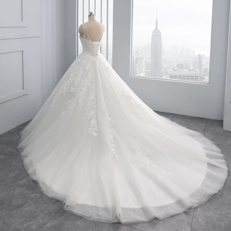 Miaoduo свадебные платья принцессы 2021 бальное платье Vestidos De Novias блестки кружевные со