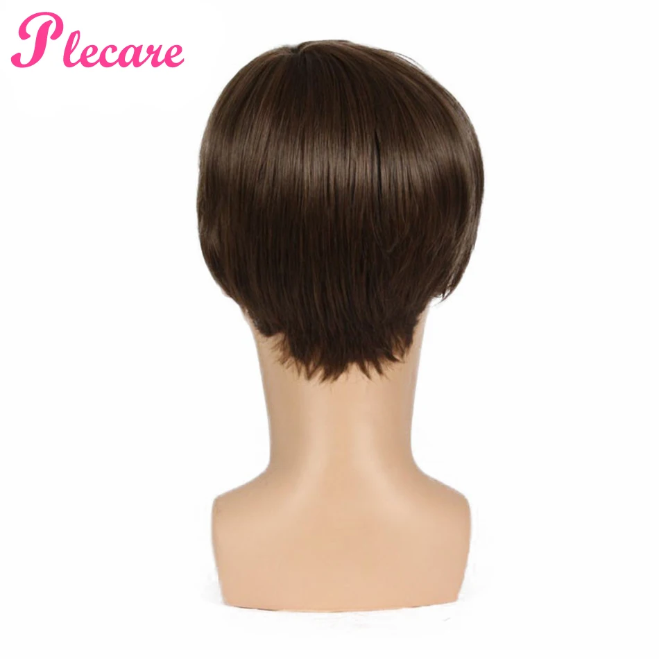 2 цвета 6 дюймов коричневый/Серебряный Ombre Striaght Synthetische Косплей парики Pruik voor Mannen