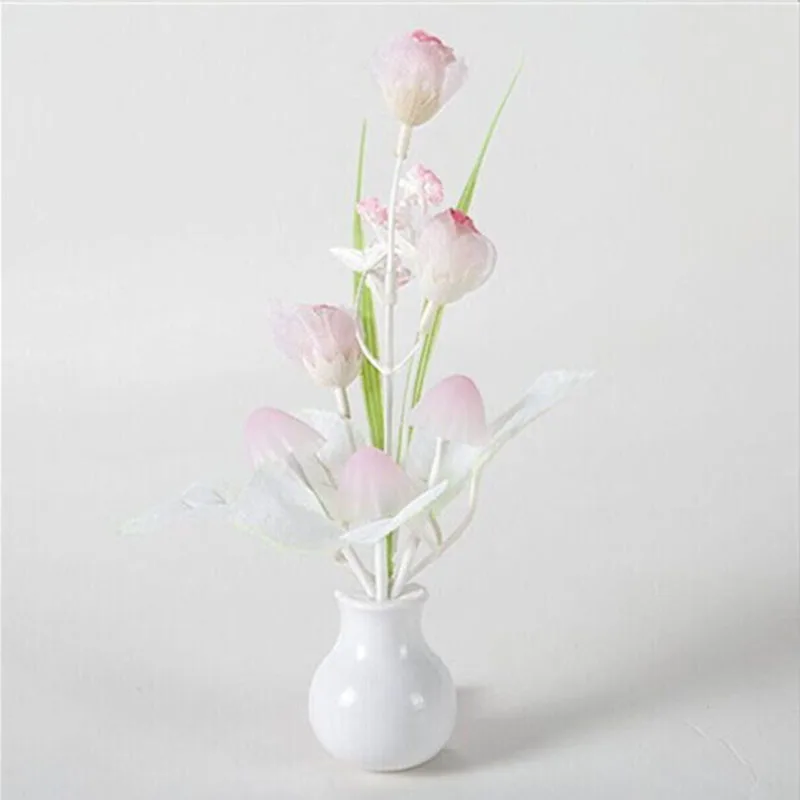

EU Plug LED Novelty Night Light Mushroom Tulip Flower Night Lamp Sensor Lighting Home Decoration Romantic Baby Bedroom Foyer