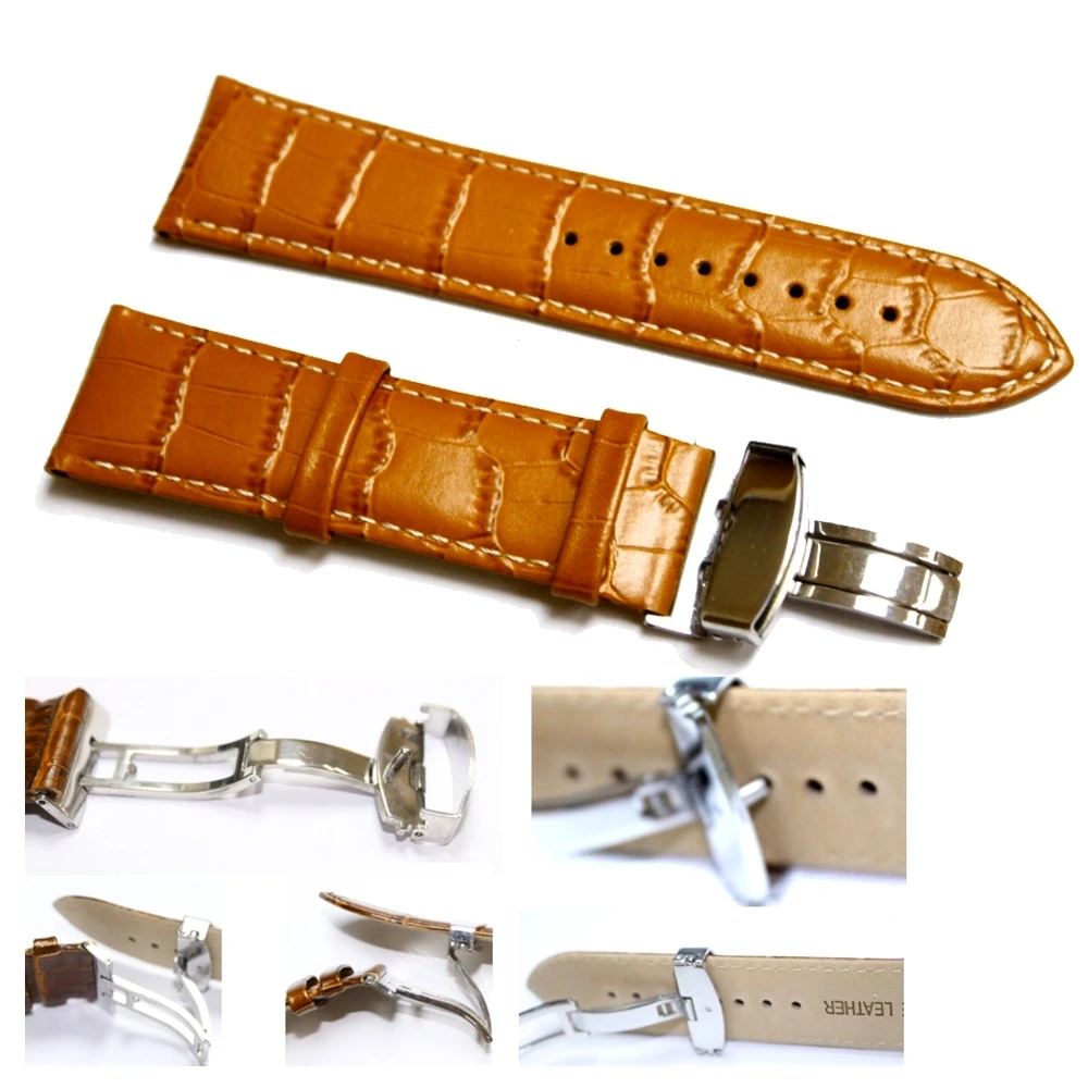 Ремешок для часов 24 мм из натуральной кожи унисекс WB1037E24GB|watch thick leather band|band velvetwatch