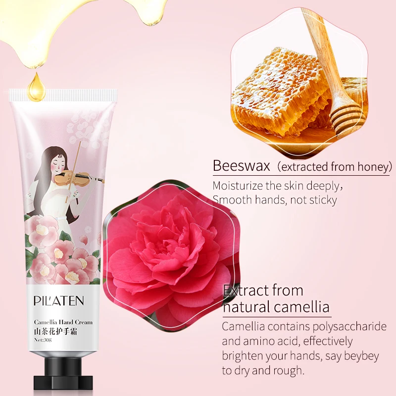 Pilaten Camellia крем для рук увлажняющий влагопополняющий анти сухой женский