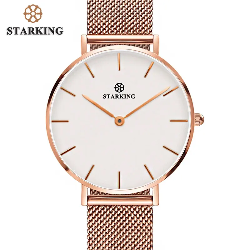 STARKING женские часы розовое золото браслет из нержавеющей стали Кварцевые