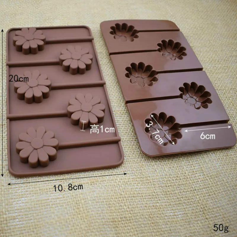 Форма для леденцов 5 цветов форма из силикагеля шоколадных тортов выпечки