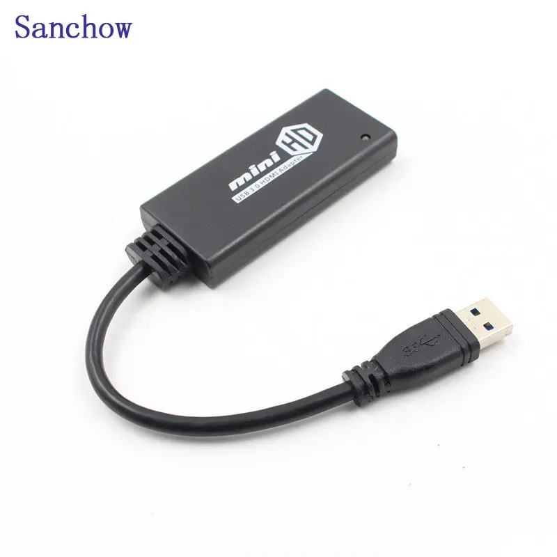 Sanchow Новое поступление USB 3 0 к HDMI адаптер мини HD 1080 P видеокабель конвертер для ПК
