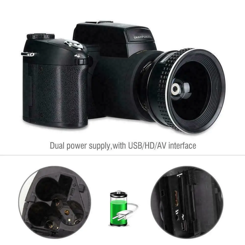 Цифровая видеокамера HD D7300 33MP широкоугольный объектив 24x оптический телескоп