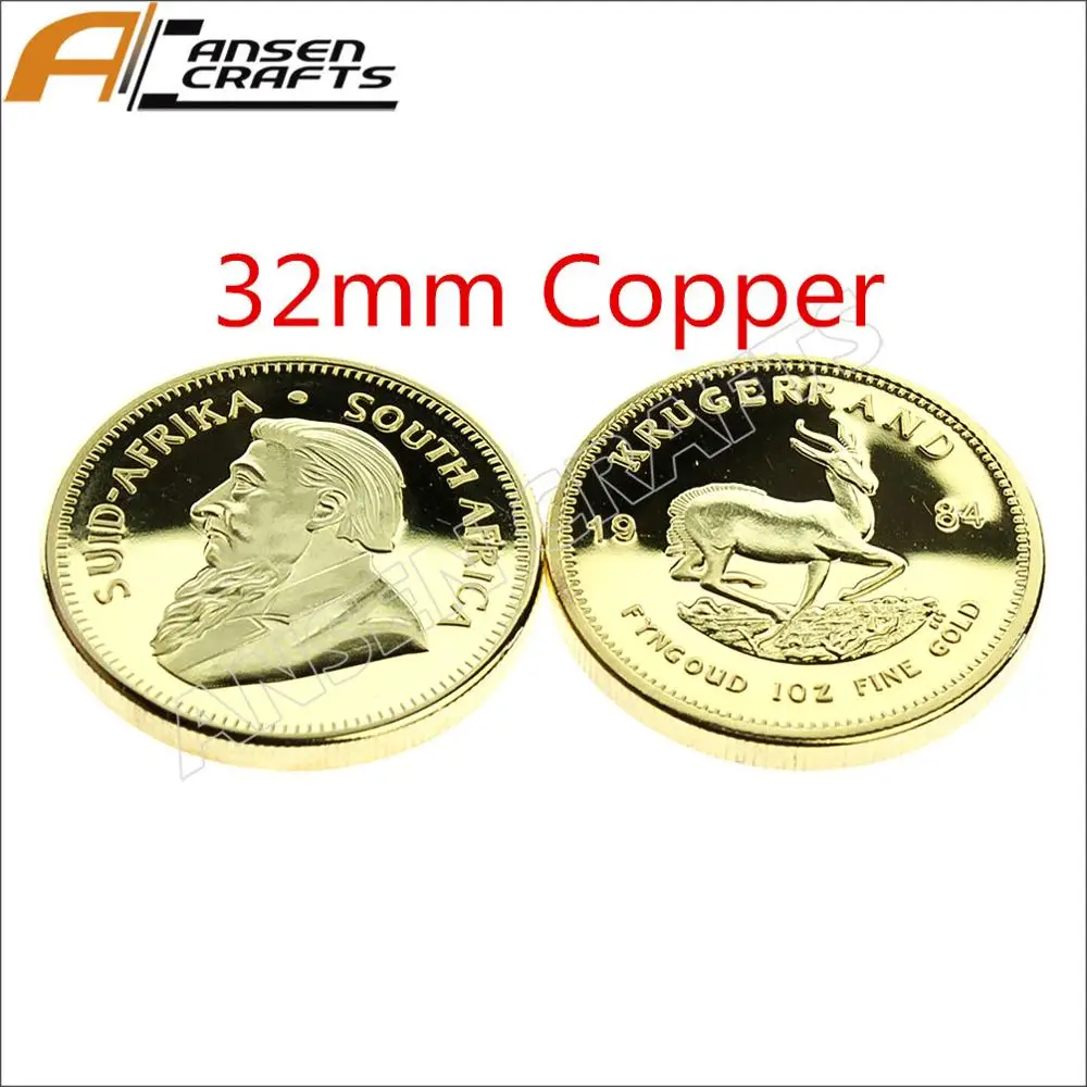 1984 Золотая монета Krugerrand 1 oz D32mm - Цвет: 1984