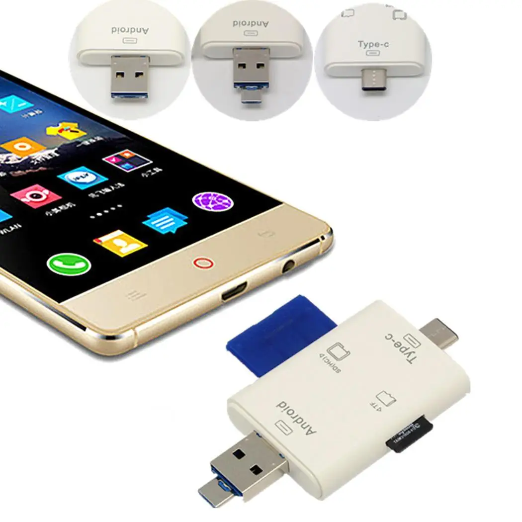 Type C для SD/TF OTG многофункциональный мобильный телефон Интеллектуальный USB3.1 3 в 1