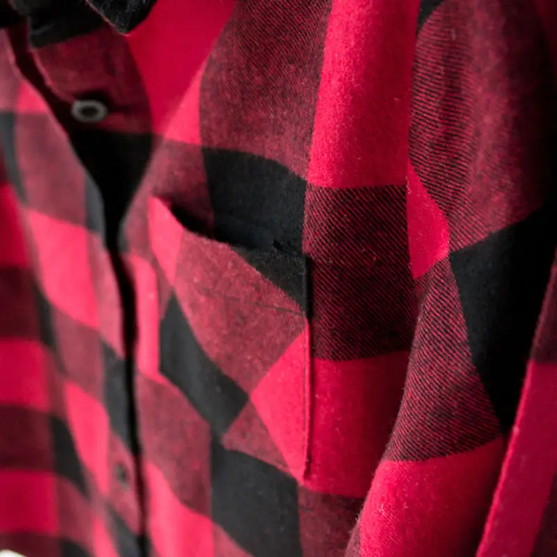 Коллекция 2018 года классические красные клетчатые пальто с длинными рукавами для