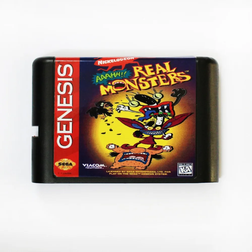 Aaahh! Реальные Монстры 16 бит MD игровая карта для Sega Mega Drive SEGA Genesis|real monsters|16 bitmd game |