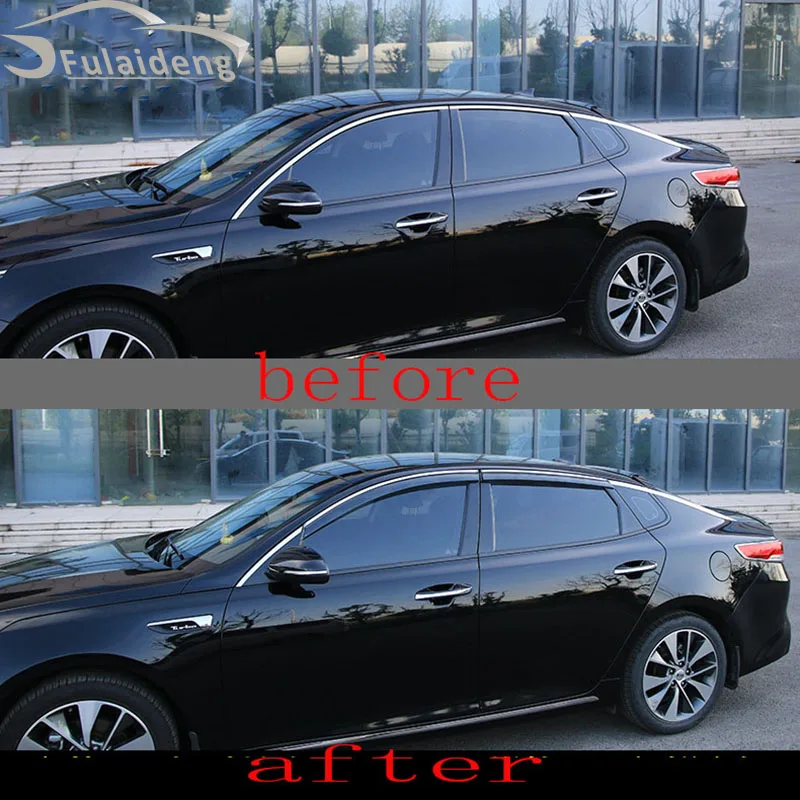 4pcs For Kia optima- Car door window visor car sun visor wind deflectors Weather Shield Car Styling Accessories