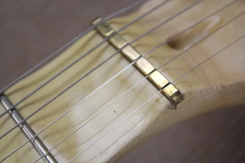 Stratocaster Scalloped гриф Dimarzio доставка Винтаж желтый крем Ингви Мальмстин Гитары