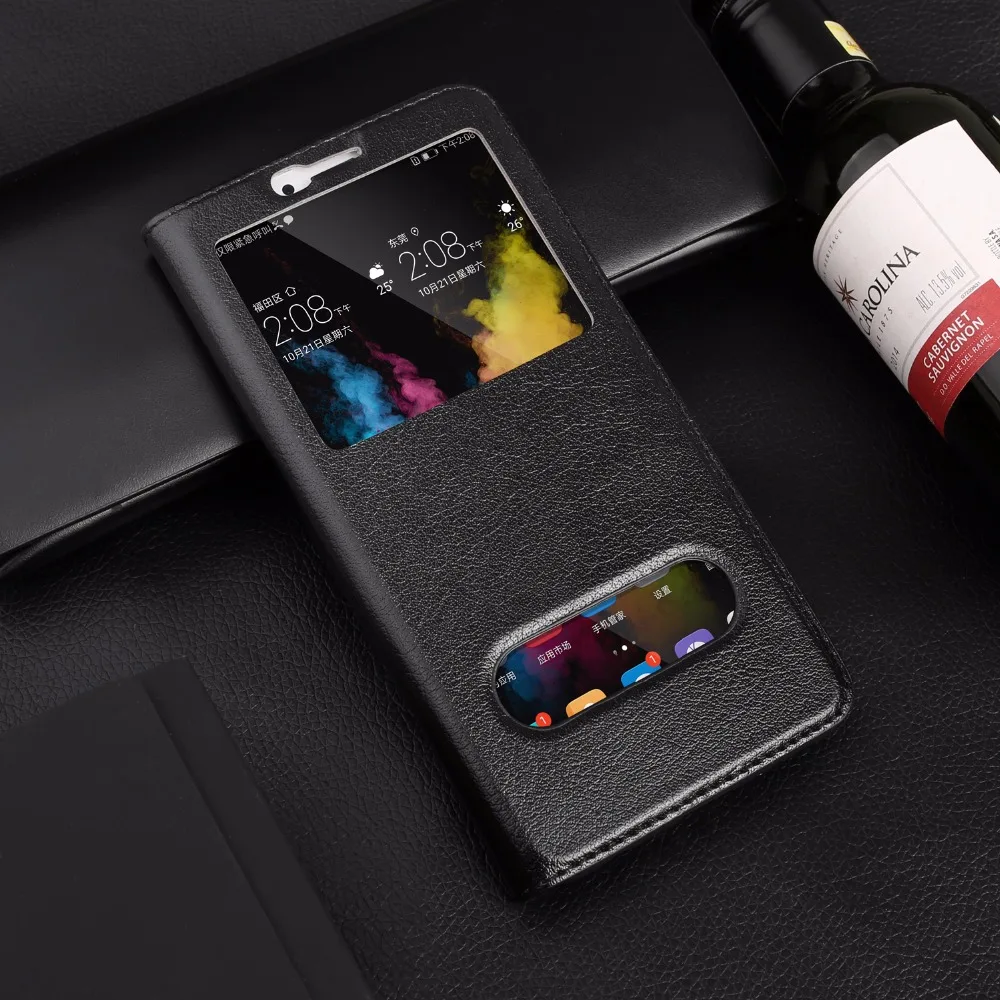 Чехол из натуральной кожи с Откидывающейся Крышкой для huawei honor 7X, чехол с окошком для задней крышки honor 7X, сумки для телефонов, роскошный фирменный дизайн