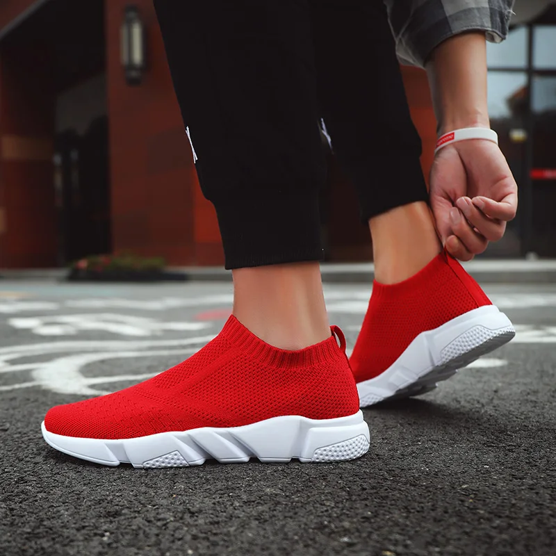 Мужская обувь размера плюс 46 дышащие носки легкие мужские кроссовки