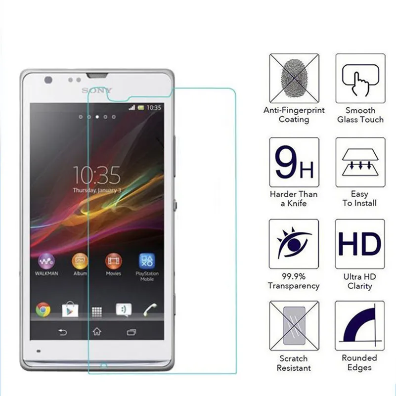 9H 2.5D 0 26 мм Премиум Закаленное стекло протектор для Sony Xperia SP M35H C5302 C5303 C5306 Защитная