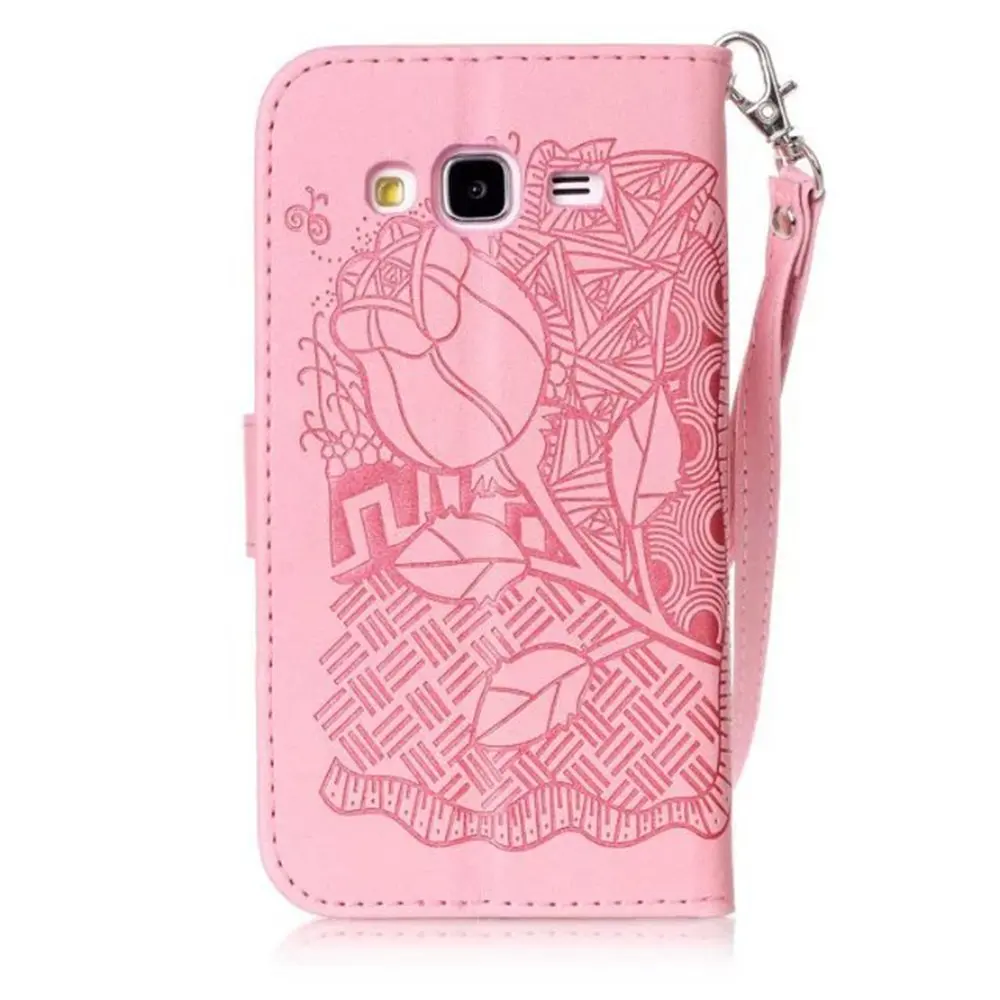 Для Samsung Galaxy J3 J310 Case Роскошный Цветочный Печати Кожа флип Стенд Бумажник Обложка