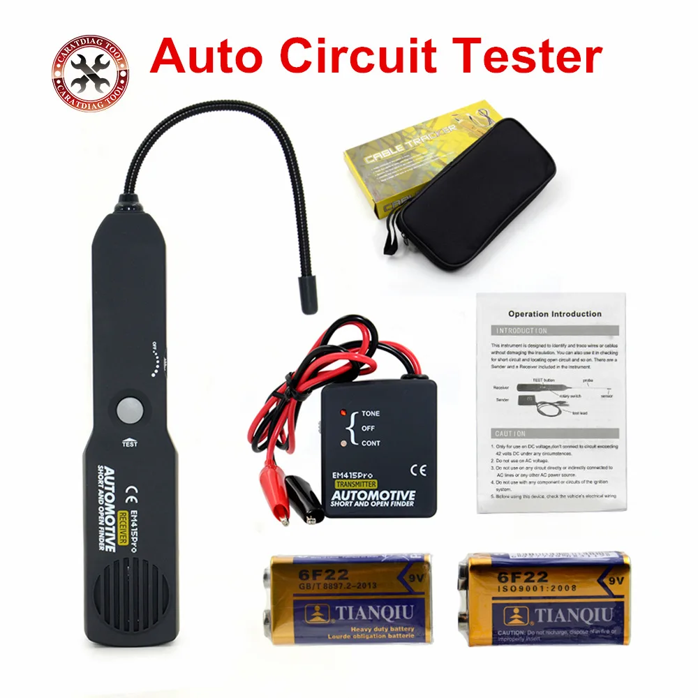

Universal EM415PRO Automotive Cable Wire Tracker Short & Open Circuit Finder Tester Car Vehicle Repair Detector Tracer 6-42V DC