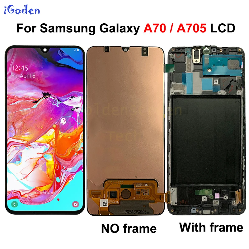 6 7 &quotAMOLED для Samsung Galaxy A70 LCD A705 A705F SM ЖК дисплей сенсорный экран дигитайзер сборка