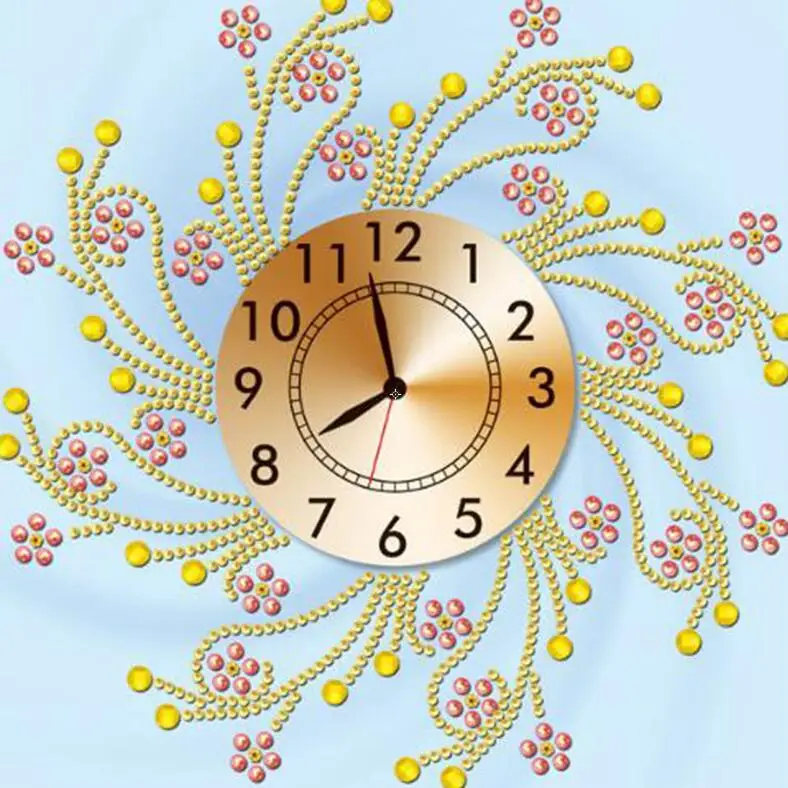 have clock 3D алмаз особенной формы с вышивкой из страз настенные часы, цветочные 5D алмазная живопись вышивка часы декор из алмазной мозаики - Цвет: have clock
