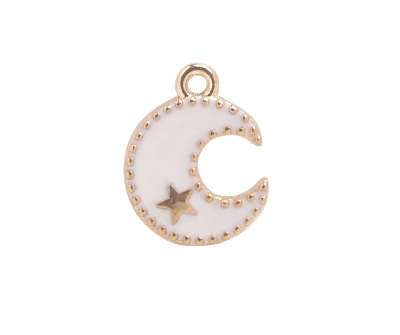 FREE SHIPPING 40PCS Mixed Colors Enamel Moon Star Charm Pendants | Украшения и аксессуары