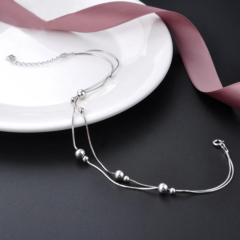 Новинка 2019 реальное искусственное серебряное женское украшение двойное