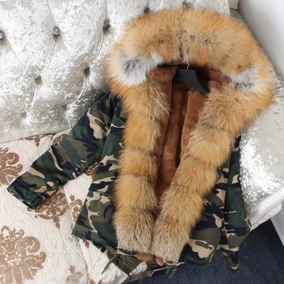 OFTBUY зимняя женская куртка из натурального меха, парка с воротником из натурального Лисьего меха, розовая короткая куртка с подкладкой из искусственного меха, модная уличная одежда - Цвет: 8