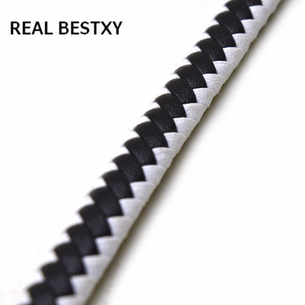 Плоский плетеный шнур BESTXY 8 мм * 5 кожаный нить нитка сделай сам изготовление