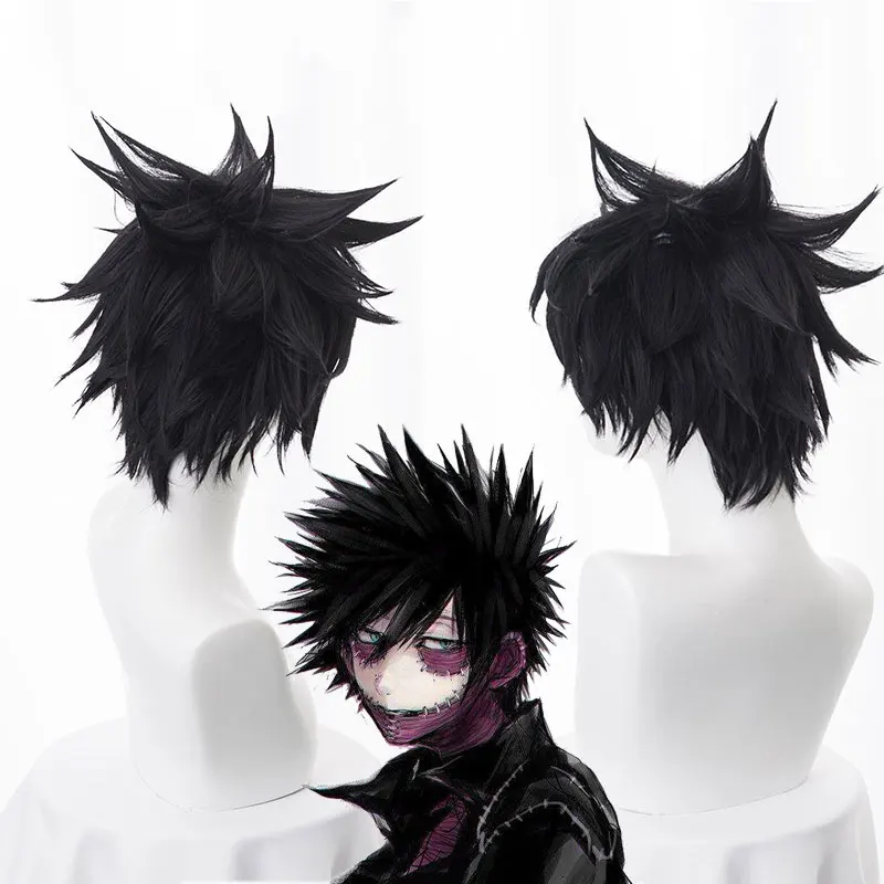 Парик для косплея моя геройская академия термостойкий из синтетических черных