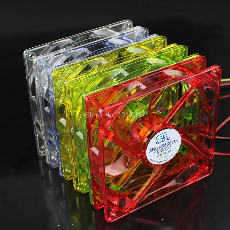 200 шт. в партии Gdstime зеленый LED PC чехол для компьютера DC 12V Бесщеточный Охлаждающий