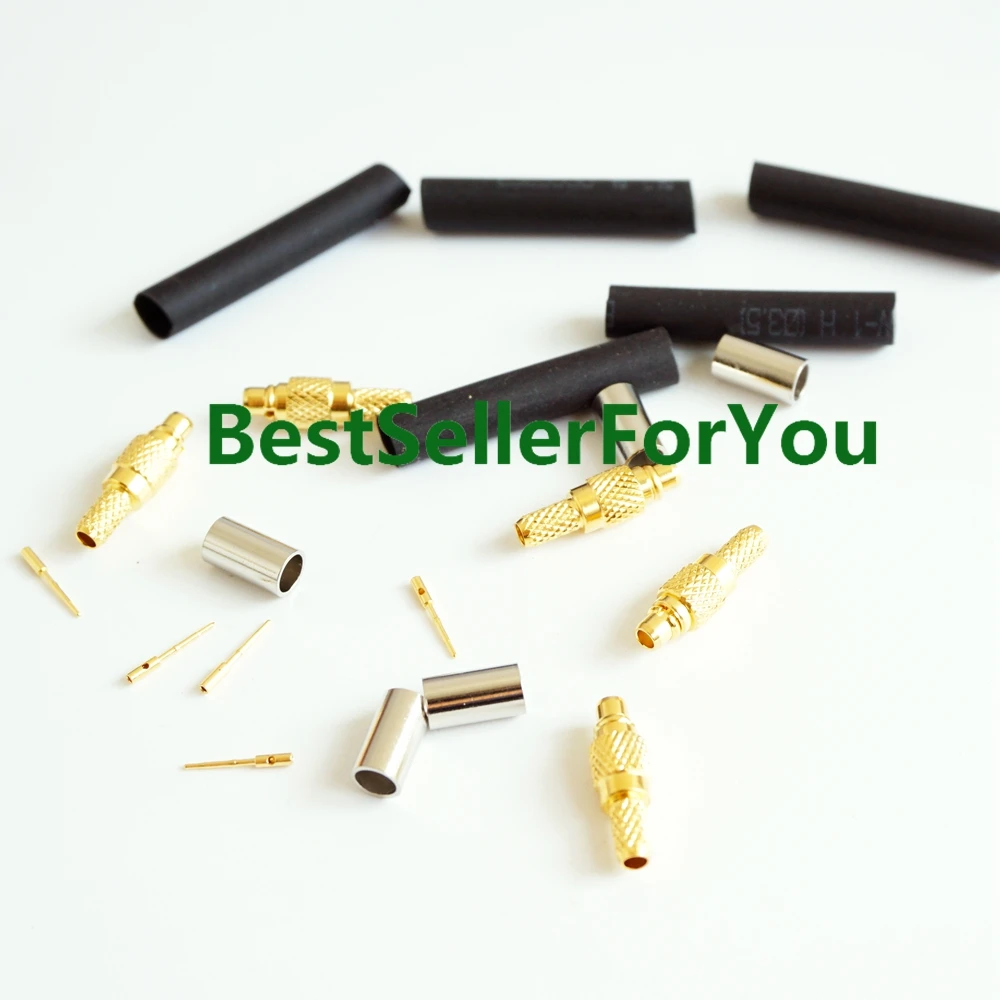 10 шт. MMCX штекер обжимной прямой RF разъем для RG316 RG179 RG174 кабель C|connector crimp|connectors for