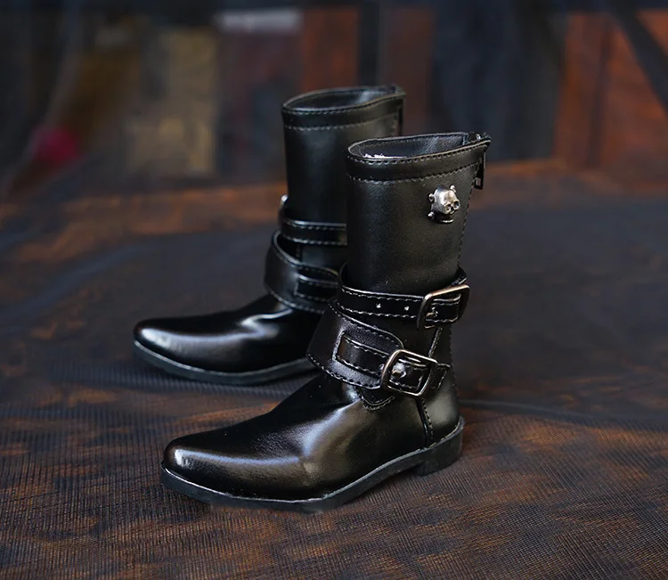 black BJD кукла обувь для 1/4 MSD DD Размер куклы черный персонализированные модные короткие ботинки в Военном Стиле ботинки куклы аксессуары - Цвет: black