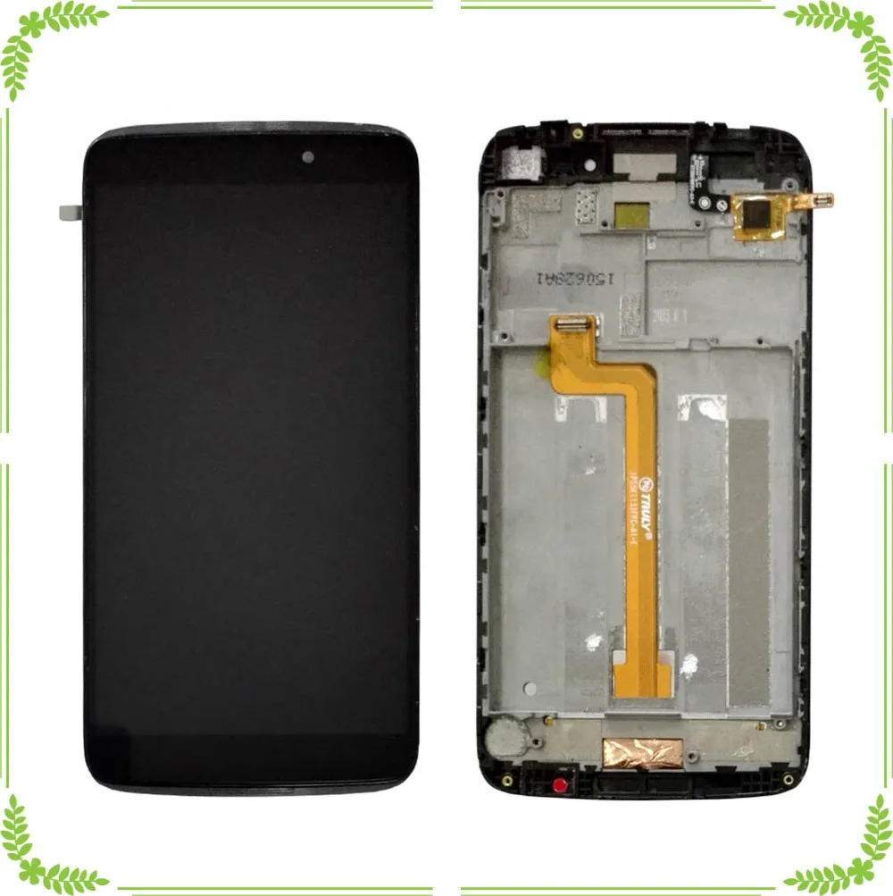 Черный для ЖК-дисплея 5 дюйма Alcatel One Touch Idol 3 6045 OT6045 с фоторамкой запасные части |