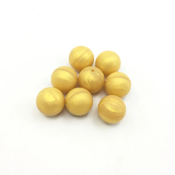 gold 100 шт./лот Детские Прорезыватели для зубов/еда без бисфенола-а Класс Силиконовые Прорезыватели для зубов силиконовый для детей для прорезывания зубов бусины - Цвет: gold