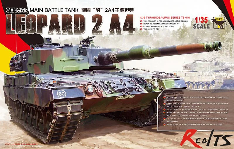 Meng МОДЕЛЬ TS-016 1/35 немецкий основной боевой танк LEOPARD 2 A4 пластиковая модель
