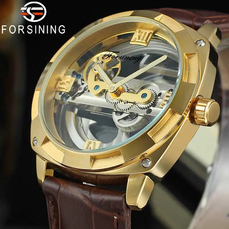 Relogio masculino новые Forsining мужские часы Скелетон спортивные военные автоматические