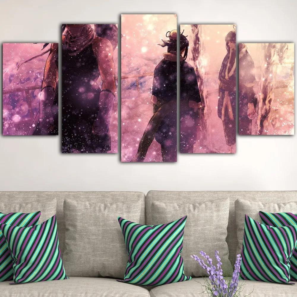 5Pieces Hot Anime Naruto Poster Cuadros Decoracion Dormitorio Canvas Painting Tableau Mural Room Decor Drop Shipping | Дом и сад