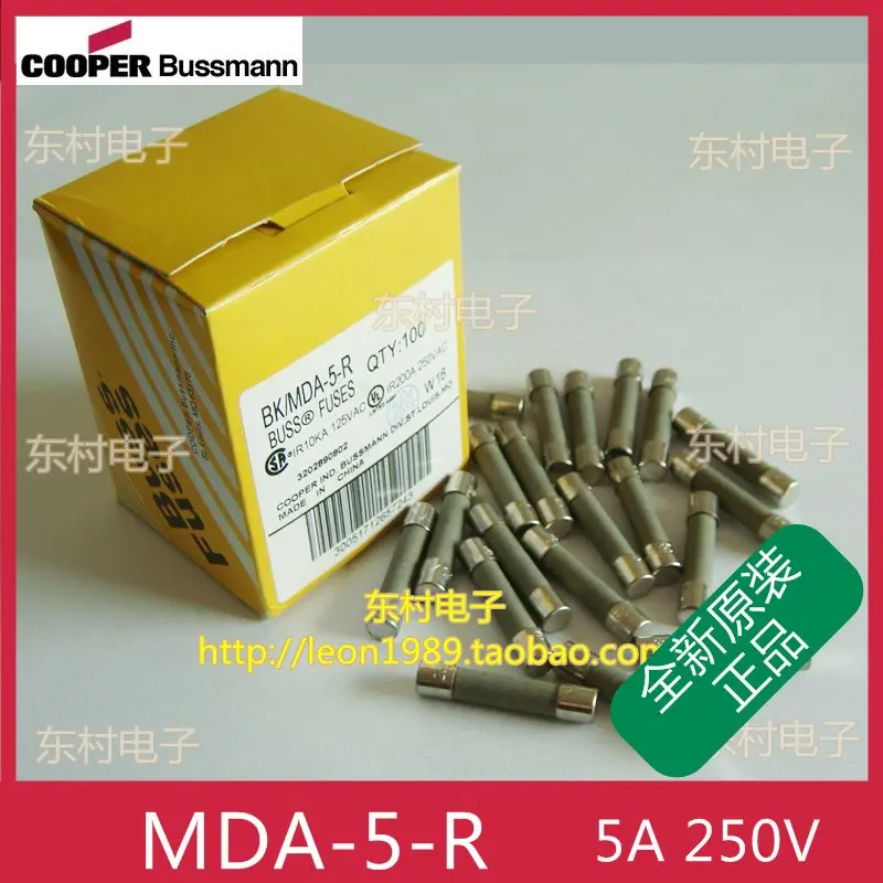 

American Ceramic Fuse BUSSMANN MDA-5-R 5A 250V BK / MDA-5-R 6.3 * 32mm