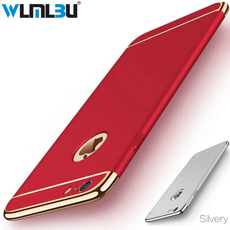 Luxury Gold Hard Case for Iphone 7 6 6S 5 5S SE Back Cover Coverage Removable 3 In 1 Fundas 6s 8 Plus Bag | Мобильные телефоны и